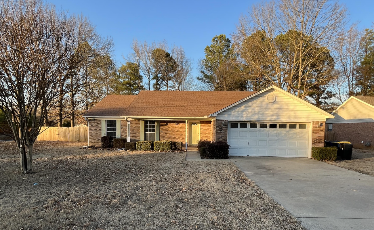 Exterior of Jacksonville AR rental property